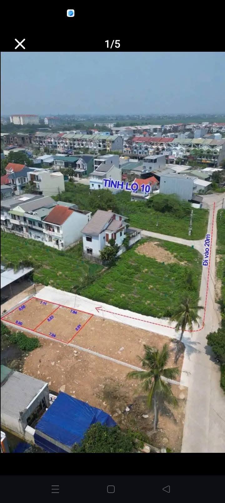 Bán đất 69,7m2 nở hậu, cách Tỉnh lộ 10 chỉ 70m tại Chiết Bi, Huế