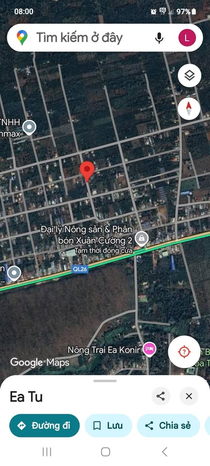 Bán gấp lô đất Eatu Km11 Quốc Lộ 26, Phường Tân An, Đắk Lắk 139 Triệu/m²