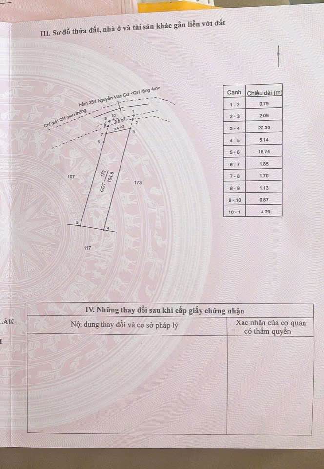 Đất thổ cư hẻm 4m đường Nguyễn Căn Cừ, Buôn Ma Thuột