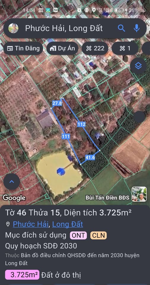 Đất vàng Phước Hải 3725m², cách biển chỉ 1km, giá siêu mềm