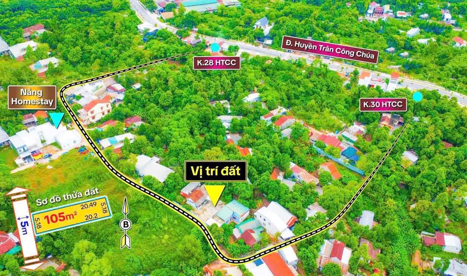 Đất nền kiệt ô tô Thủy Xuân, Huế 105m2, giá nhỉnh 1 tỷ