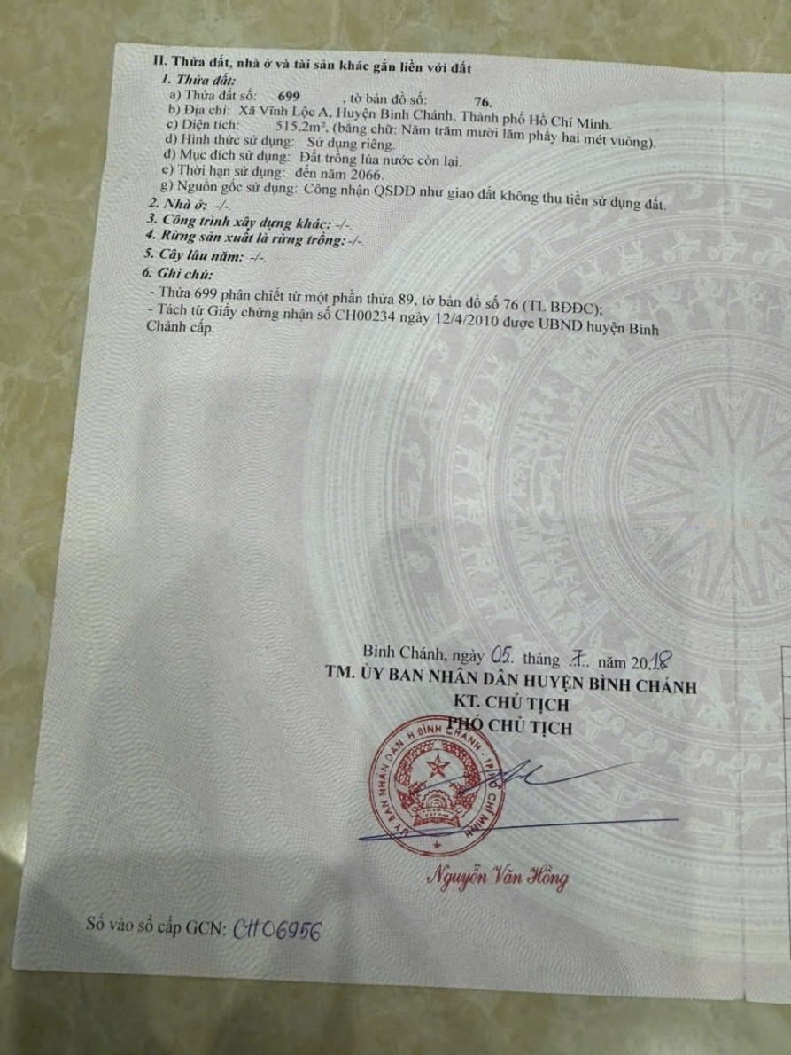 Bán gấp xưởng 515m2, giảm sâu gần 1 tỷ, giá chỉ 4,2 tỷ tại Bình Chánh