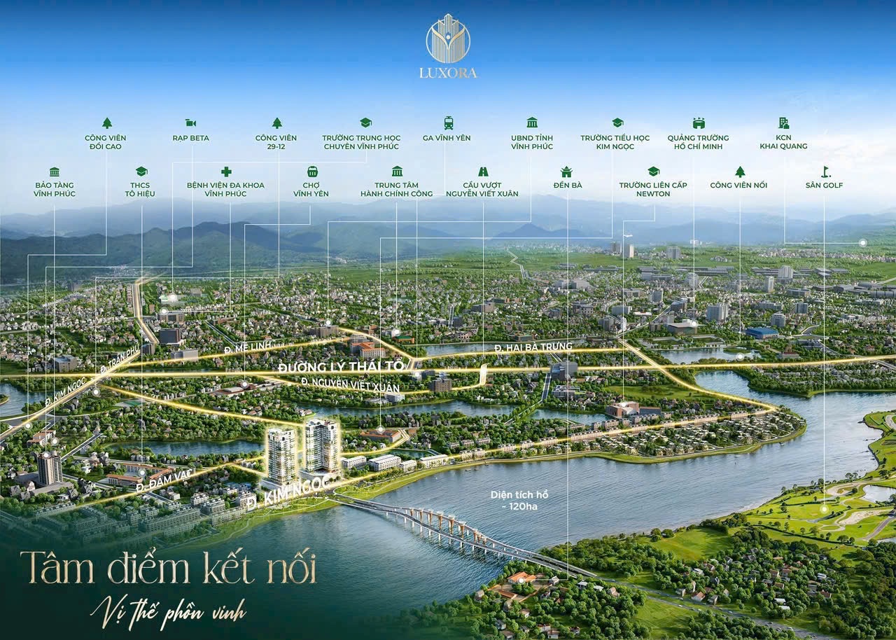 Căn hộ Luxora Vĩnh Yên view hồ Đầm Vạc, sống chill hết nấc
