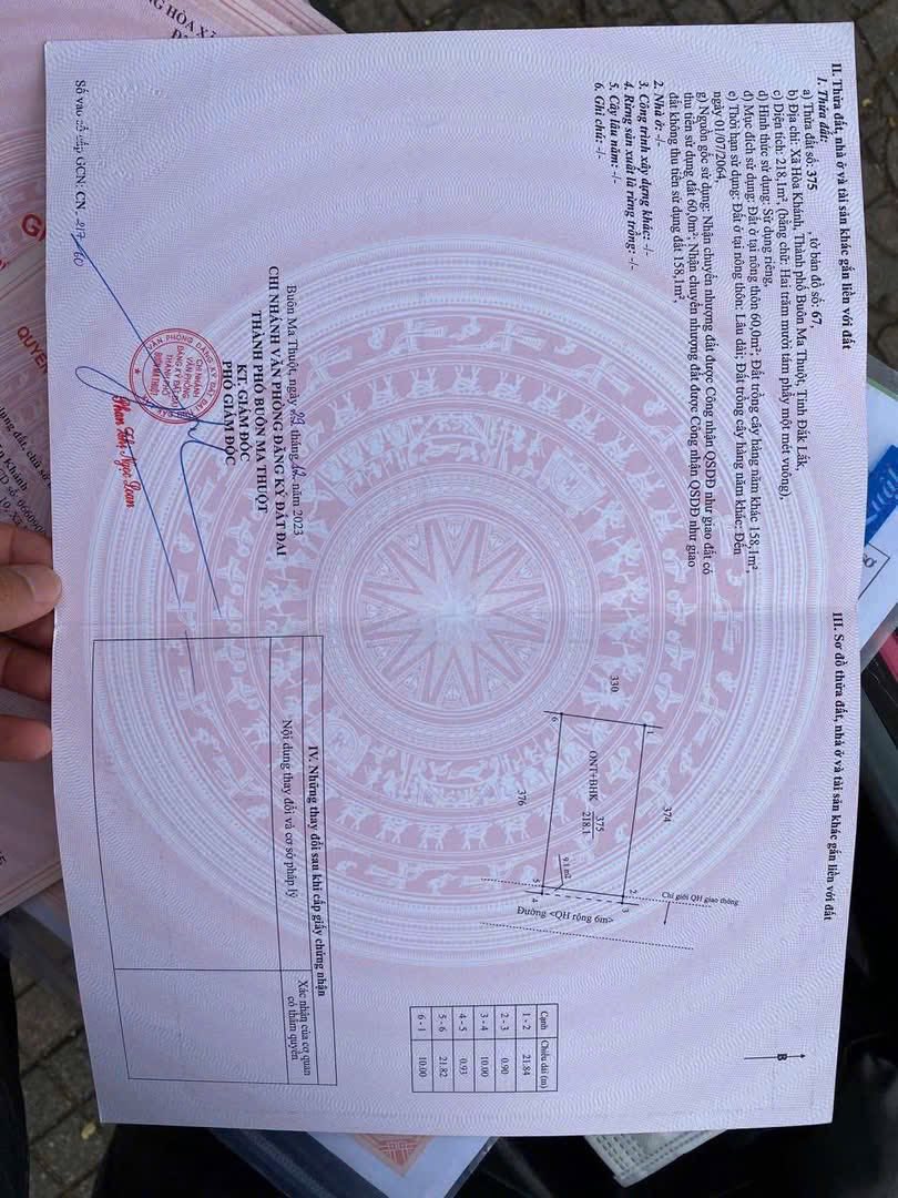 Bán nhanh 4 lô đất vàng Hòa Khánh, Đắk Lắk - Giá chỉ 6xx triệu/lô