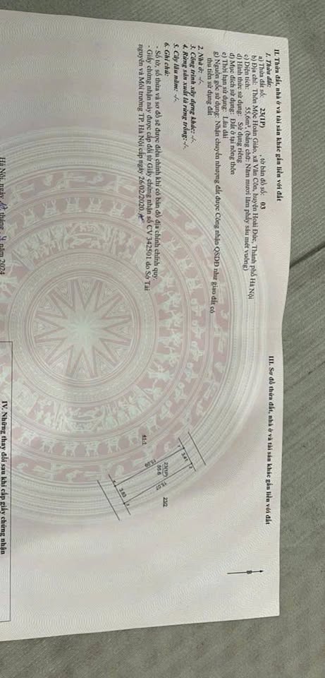 Bán đất thổ cư Mộc Hoàn, Phúc Thọ, ô tô đỗ cửa, gần chợ