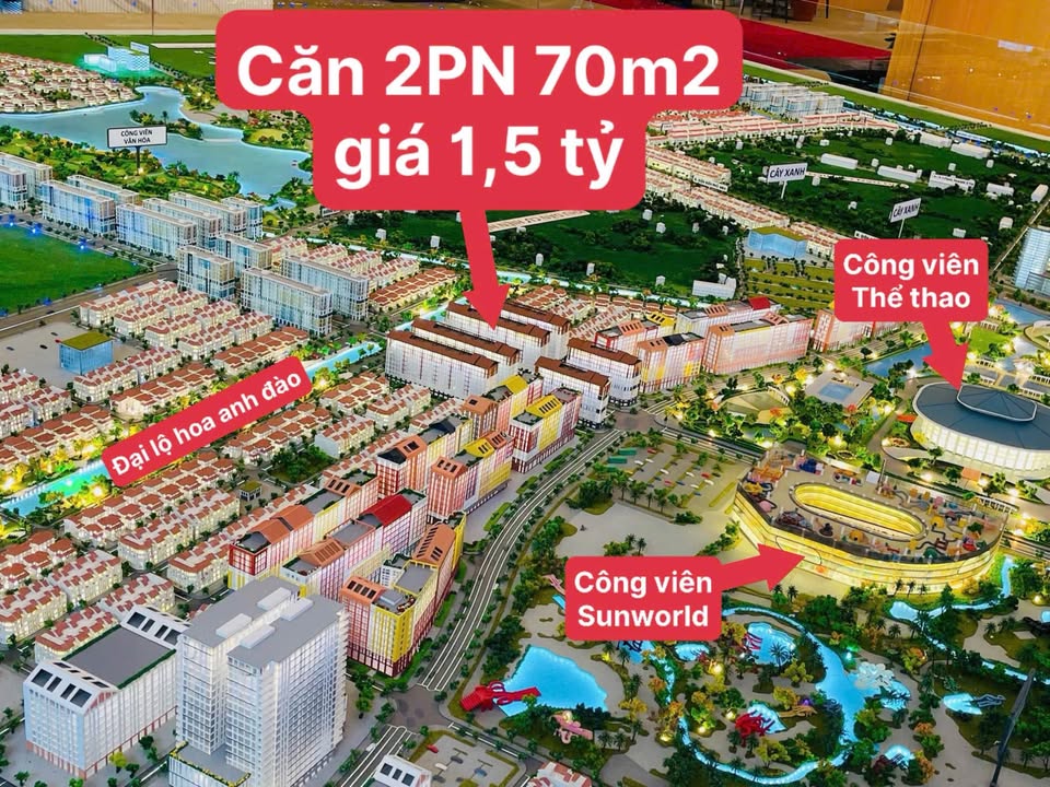 Căn hộ 2 ngủ view đẹp tầng 5 Sun Hà Nam, chỉ 1,56 tỷ