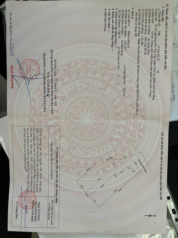 Trọ 7 phòng, 155m2, đối diện khu công Hoà Cầm, thu nhập 7 triệu/tháng