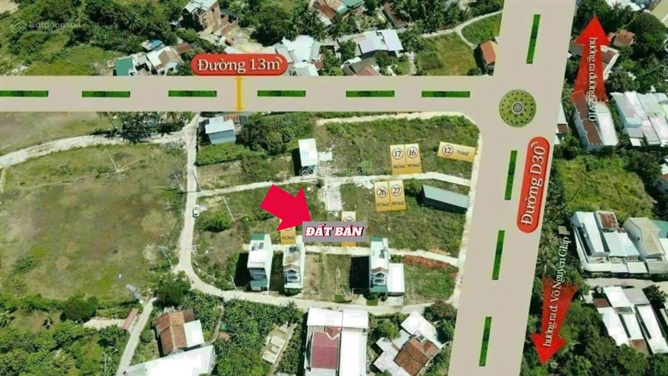 Bán đất Vĩnh Điềm Thượng, Khánh Hòa - 74.6m2, hướng Đông Nam