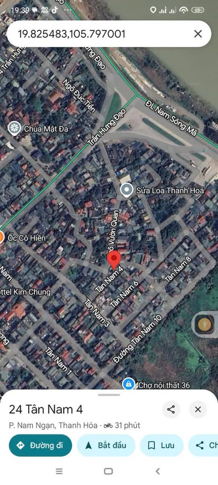 Bán gấp đất thổ cư đường Tân Nam, phường Nam Ngạn, Thanh Hóa, gần khu đô thị, phía đông Đại lộ Bắc Nam