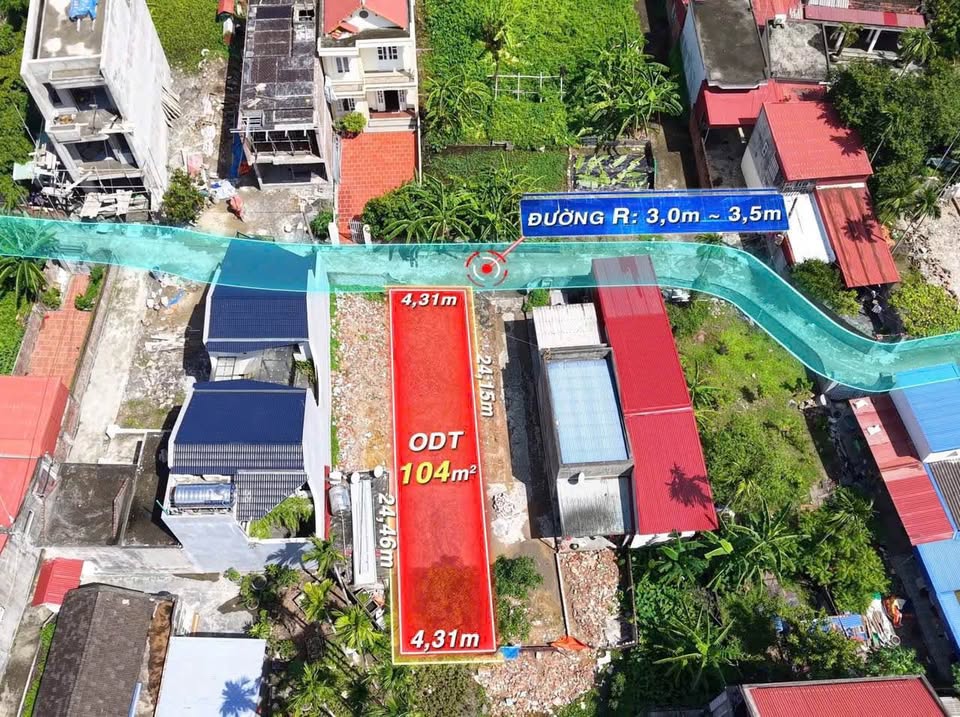 Bán đất thổ cư 104m2, mặt tiền 4,3m, ngõ ô tô rộng rãi tại Lâu Làng, Hà Nội