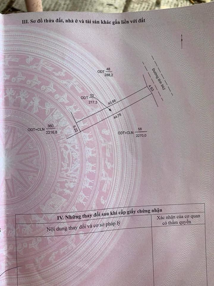 Bán nền mặt tiền Tỉnh lộ 942, An Giang lộc phát sinh lời
