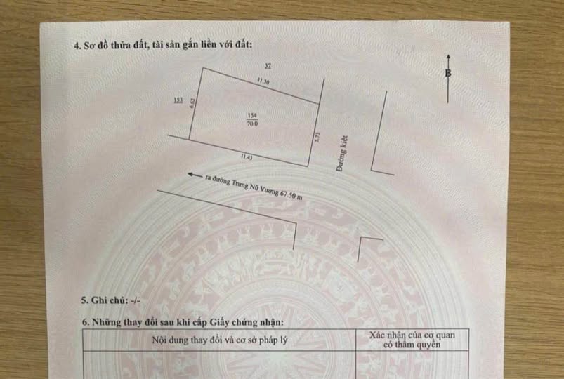 Bán lô đất 2 mặt kiệt ô tô 6m, 70m2, đường Trưng Nữ Vương, Đà Nẵng