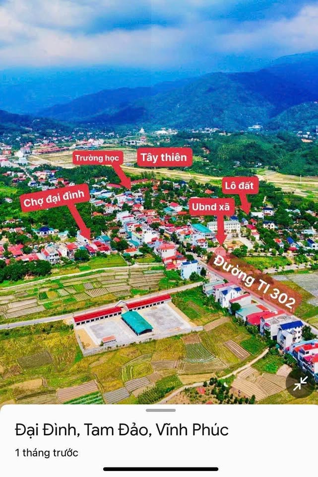 Bán đất nền tiềm năng tại Đại Đình, Tam Đảo, Vĩnh Phúc gần Tây Thiên