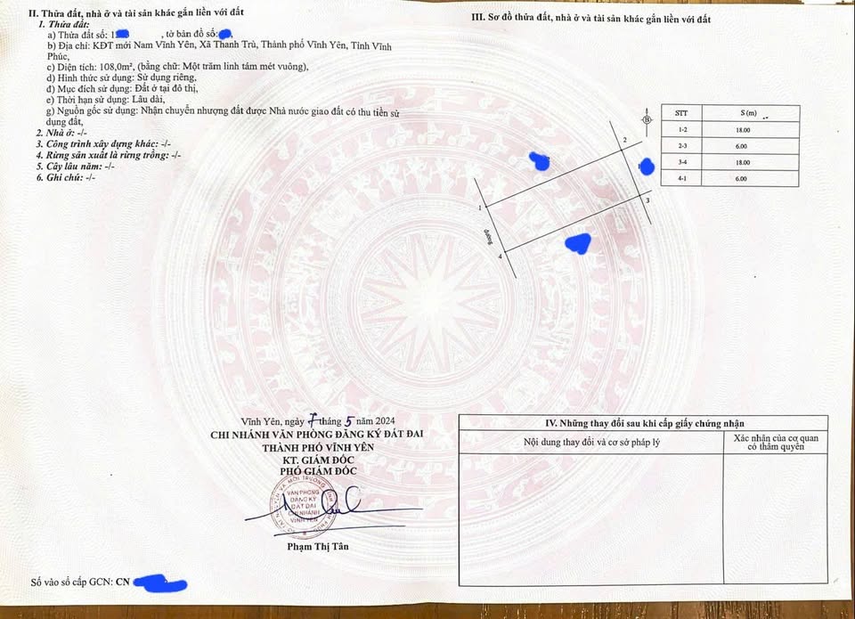Đất vàng Nam Vĩnh Yên 108m2 mặt tiền 6m, sổ đỏ sẵn sàng, giá hời