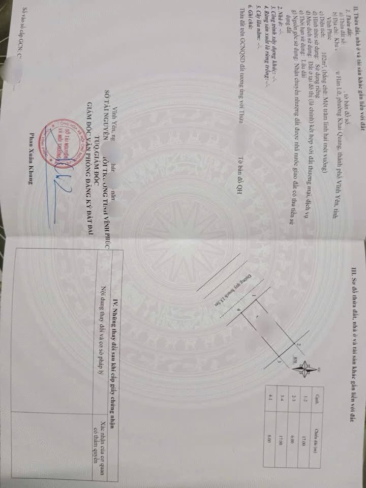 Đất Vĩnh Yên 102m2 mặt tiền 6m, đường 16.5m, giá "hời" 3.9 tỷ