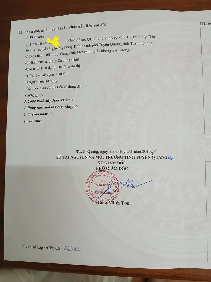 Đất vàng Nông Tiến vuông vắn, hướng Tây Nam, lợi thế đầu tư