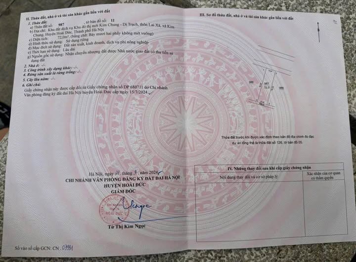 Đất dịch vụ Thăng Long 9, Lai Xá, Hoài Đức, vị trí vàng, giá đầu tư hấp dẫn