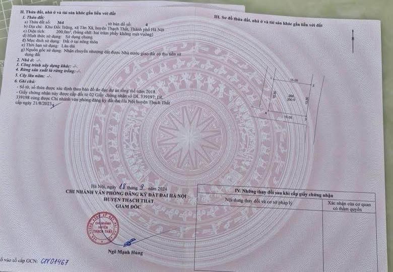 Đất lô góc 200m² sát nhà trọ, ô tô đỗ cửa tại Tân Xã