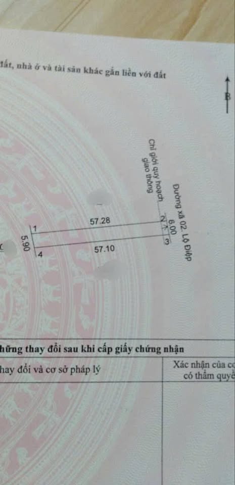 Đất mặt tiền Lộ Điệp 390m2, ngang 6m, dài 57m - Giá 1.3 tỷ, Bến Tre