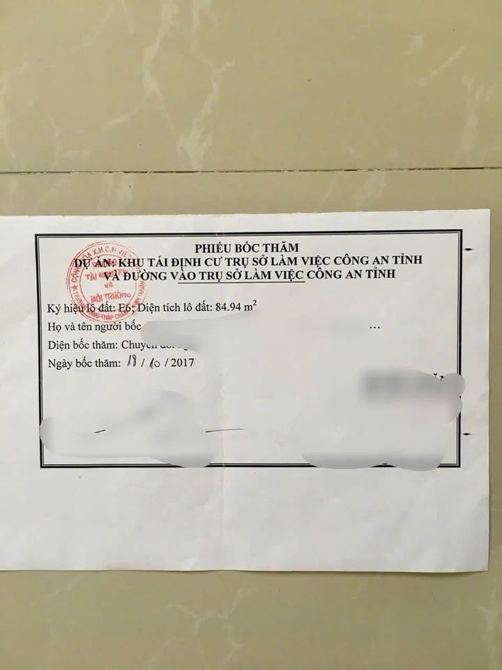 Bán đất nền 84,94m2, mặt tiền 4,5m, đường 11,5m, hướng Tây Bắc, tại khu tái định cư công an Mỹ Bình, Ninh Thuận