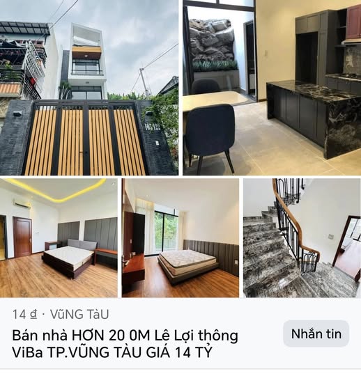 Bán nhà đẹp tựa sơn hướng hải tại hẻm Viba, Lê Lợi, Vũng Tàu
