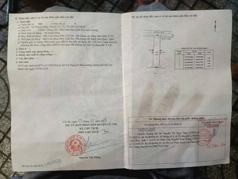 Đất vàng Củ Chi 5m x 25m thổ cư, sẵn nền xây, giá yêu thương 1,28 tỷ