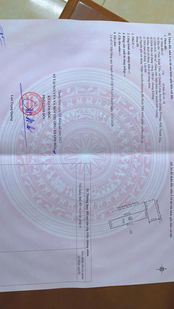 Đất 2 mặt tiền Quảng Xương giá tốt, đầu tư sinh lời ngay