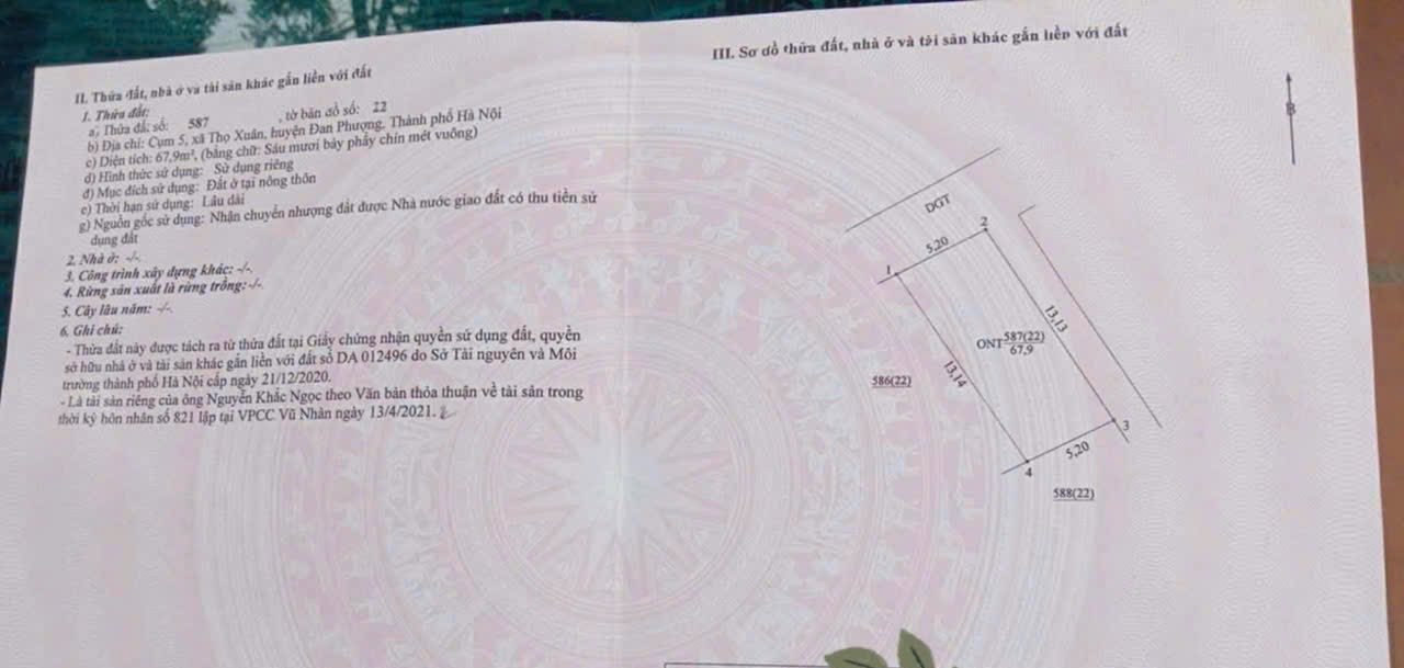 Lô góc siêu đẹp, ô tô tránh, giá hời Phúc Thọ