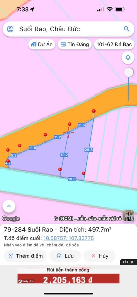 Đất vàng Xuân Sơn, sổ riêng 208m2, giá hời 700 triệu