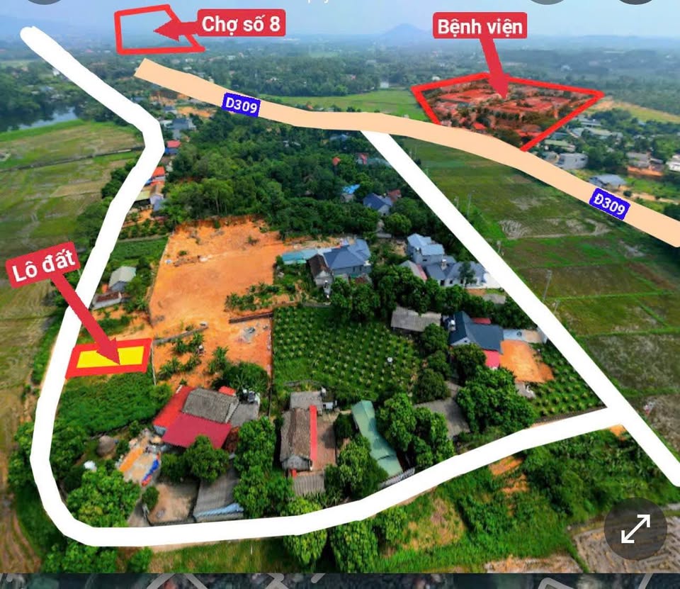 Đất Vĩnh Phúc 107.5m2 nở hậu, view đồng thoáng đãng, giá hời