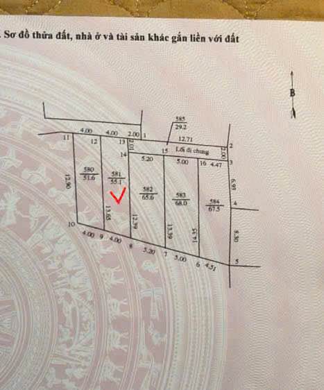 Bán đất vuông vắn 55.1m² tại Thanh Phần, Phúc Thọ, Hà Nội - Gần dự án SGO La Porta