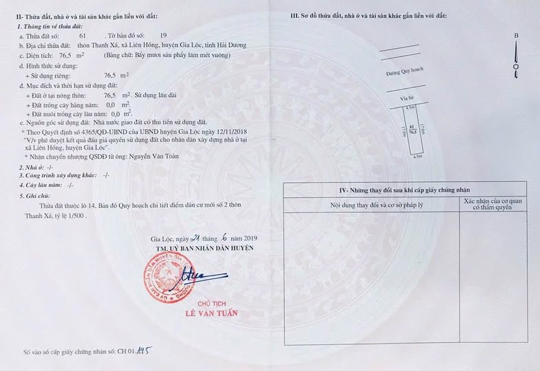 Đất vàng 2 lô 76m2, mặt tiền 4.5m, ngay Đại học Hải Dương, giá 3 tỷ