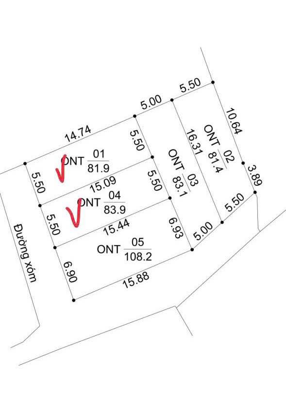 Đất vàng Chương Mỹ 2 lô 80-83m² full thổ cư, giá 2,5 tỷ, xe hơi đỗ cửa