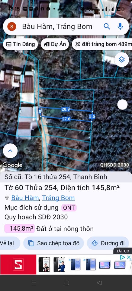 Lô đất nở hậu, sổ thổ cư, vị trí đắc địa tại Trảng Bom