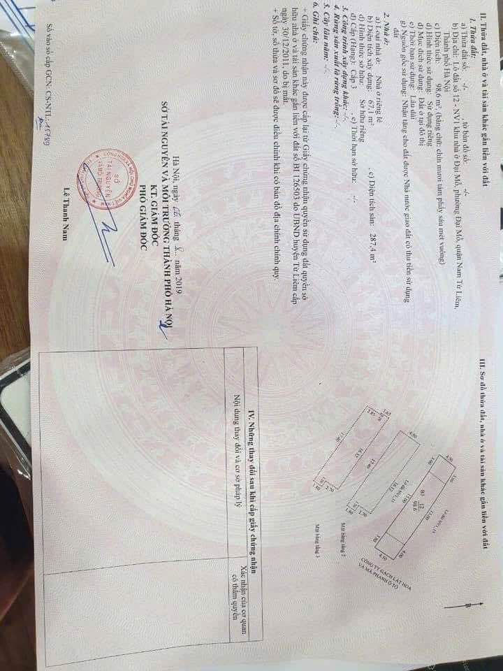 Bán nhà 4 tầng khu biệt thự Viglacera Đại Mỗ, ô tô ngủ trong nhà, sổ đỏ trao tay