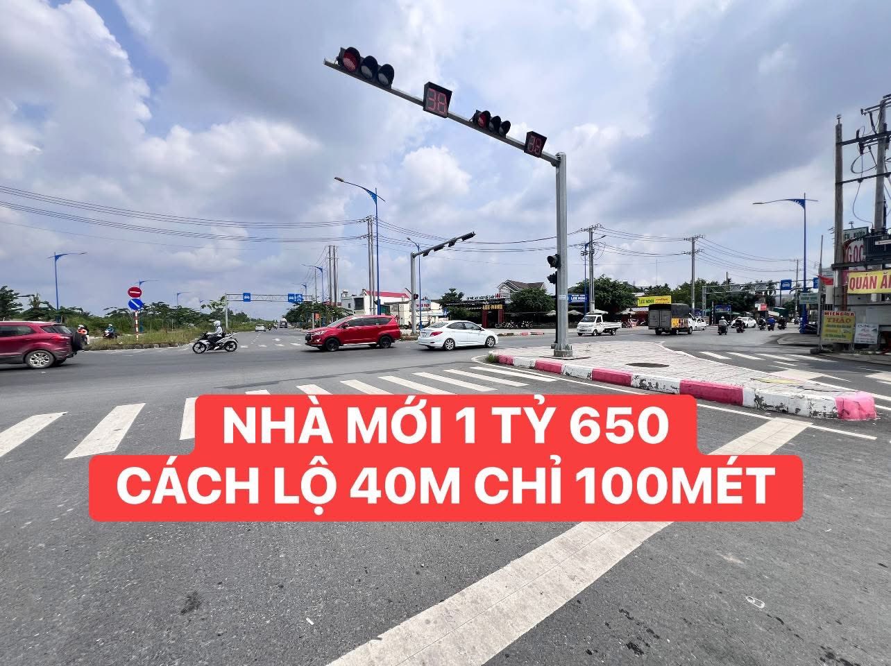 Nhà trệt lửng mới, gần ngã tư lộ, sổ hồng riêng