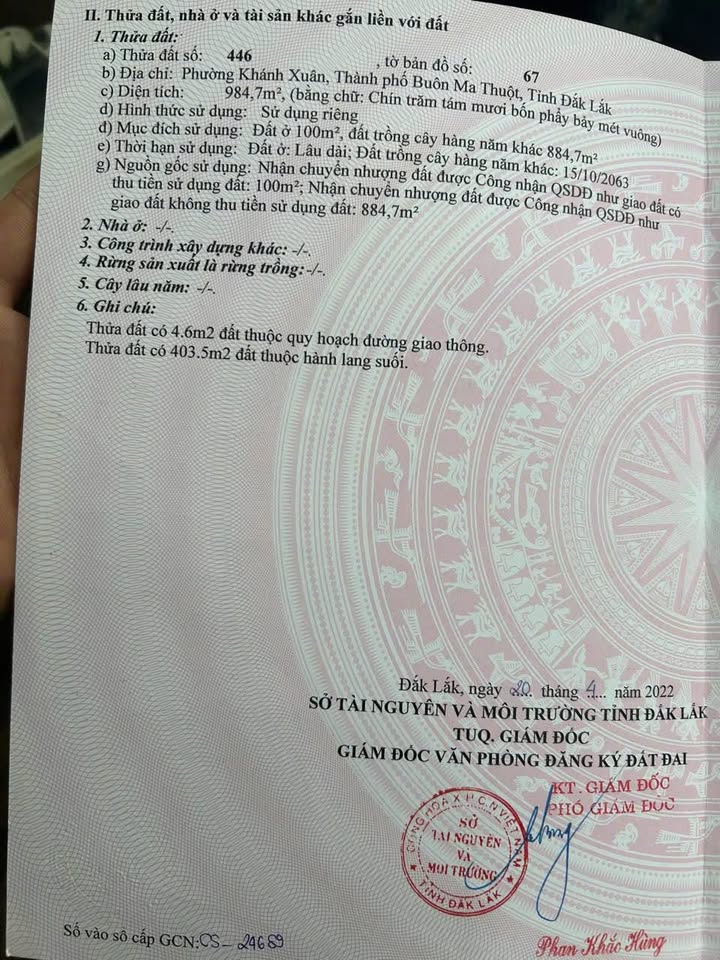 Bán gấp 1 sào đất view suối đẹp tại trung tâm Buôn Ma Thuột