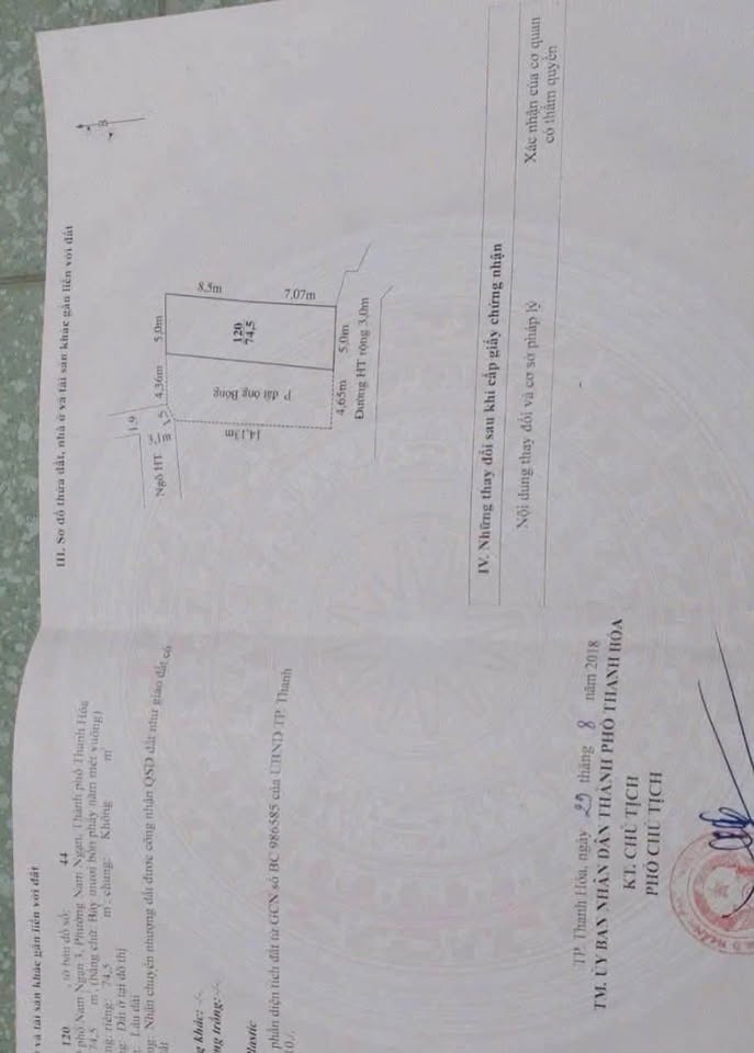 Bán lô đất 74,5m² mặt tiền 5m tại khu Nam Ngạn, Thanh Hóa giá tốt