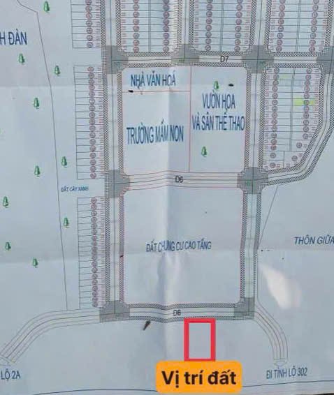 Mảnh đất vàng đối diện chung cư, sổ đỏ 125m2, mặt tiền 5,5m, giá hời