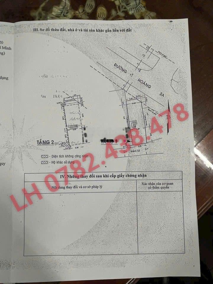 Bán nhà mt : trường sa ( 3.6 x 11 ) sổ 40m sàn 70m ( xây lại 6 tầng )