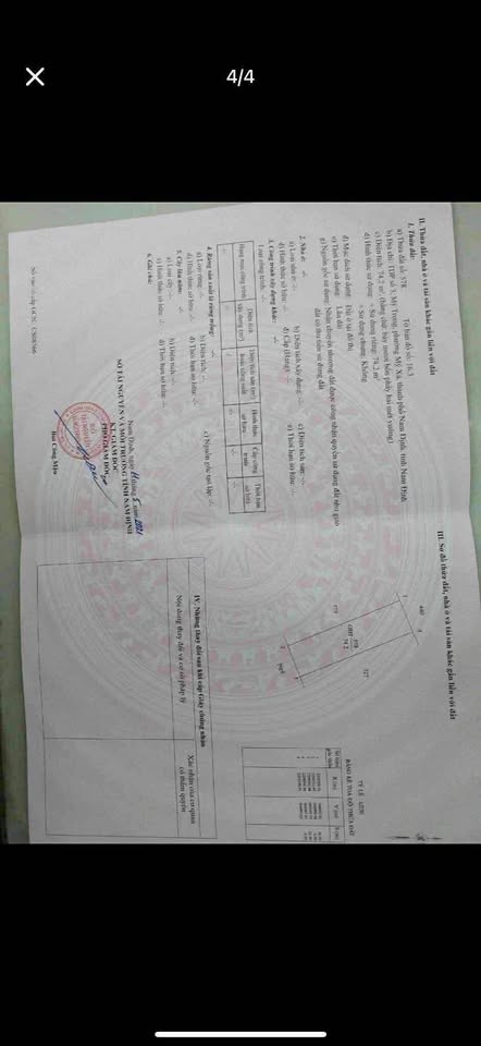 Bán đất 74m2 ngõ ô tô tránh, hướng Đông Nam, giá tốt