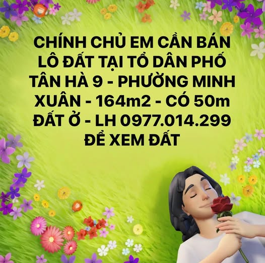 Bán đất 164m2 tại Tân Hà 9, Phường Minh Xuân, Tuyên Quang - Có 50m2 đất ở