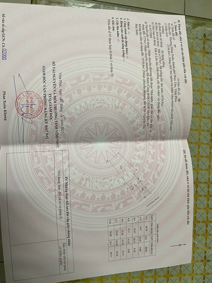 Đất vàng Trường Chinh 2300m2 view hồ Đại Lải, giá hời 12 triệu/m2