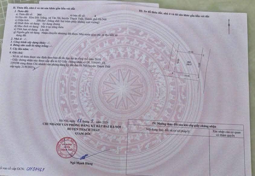 Bán gấp lô góc 3 mặt tiền Tân Xã, Hòa Lạc 200m² vuông vắn, ô tô tránh, gần đại học FPT