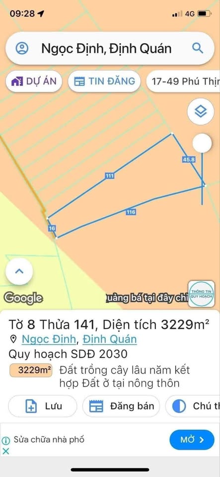 Bán gấp đất vàng 3000m2, mặt tiền 16m, sổ hồng riêng, giá hời 780 triệu