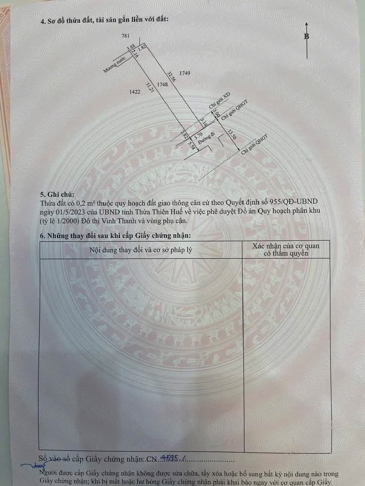 Siêu phẩm đất mặt tiền tại Thôn 1 Vinh Thanh, thành phố Huế đang chờ đón chủ nhân mới