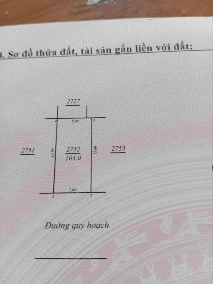 Đất tái định cư Phú Xá, Thái Nguyên 105m2, mặt tiền 7m, đường 15,5m, giá tốt