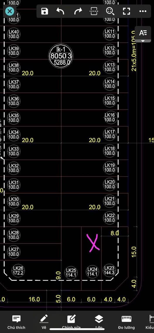 Lô đất LK 1-24 Kim Bảng, Hà Nam 114m2, mặt tiền 6m, hướng Nam, gần trường học