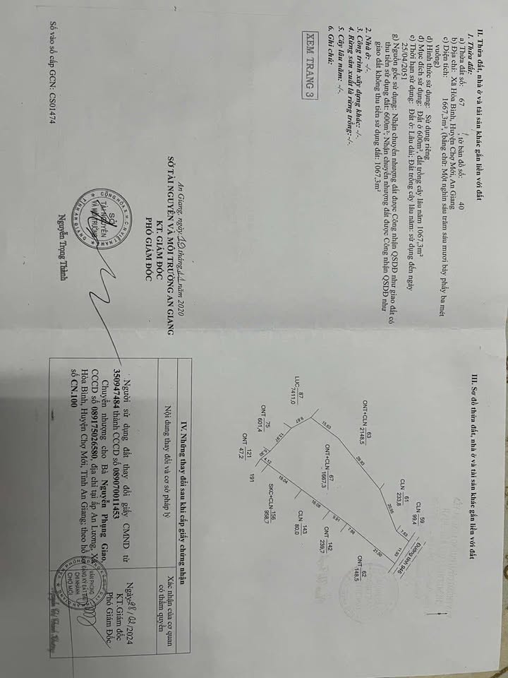 Cần bán gấp siêu phẩm đất chính chủ với diện tích lên đến 1667,3m2