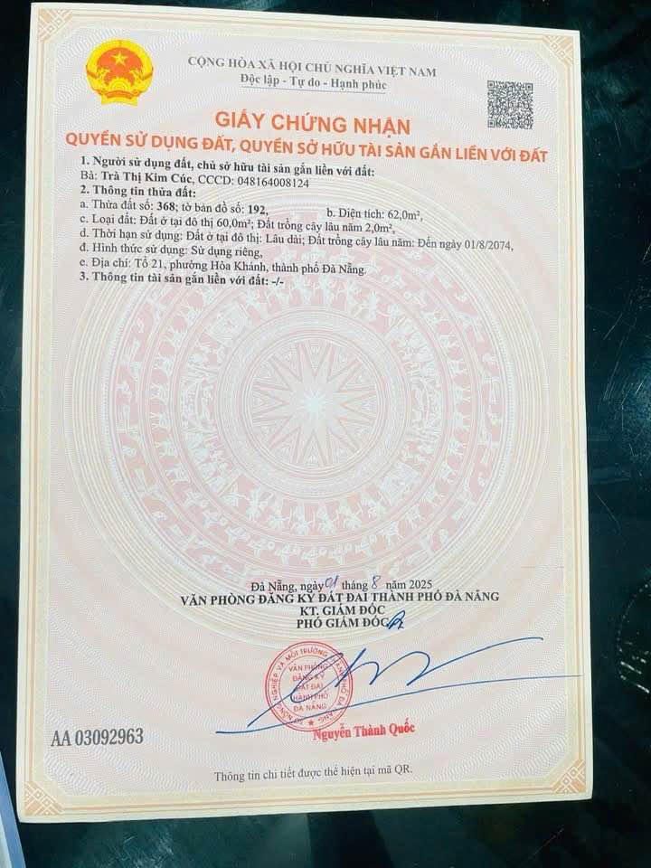 Bán đất kiệt Tô Hiệu, Liên Chiểu an cư lạc nghiệp